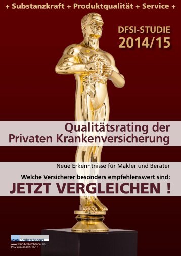 DFSI-Studie 2014/15: Qualitätsrating der Privaten Krankenversicherung