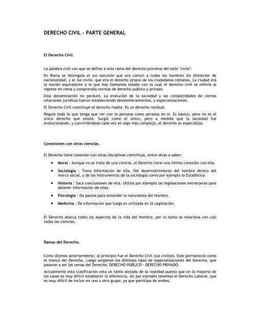 DERECHO CIVIL - PARTE GENERAL - Prociuk