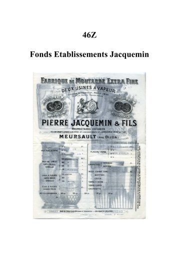 fonds de la Moutarderie Jacquemin - Beaune