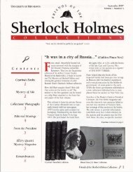 Sherlock Holmes C ontents - University of Minnesota Libraries