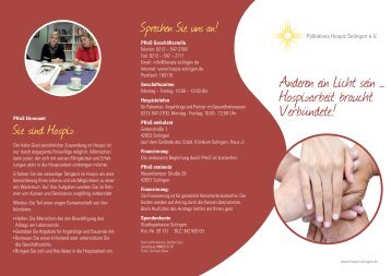 Flyer - Palliatives Hospiz Solingen