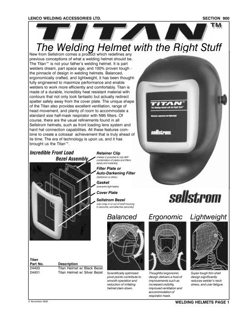 Sellstrom 24701-70 Titan Nylon Welding Helmet with Phantom Plus Shade 9-12 Auto-Darkening Filter Black Sellstrom Manufacturing Company Sellstrom 24701-70 Titan Nylon Welding Helmet with Phantom Plus Shade 9-12 Auto-Darkening Filter Black Sellstrom Manufacturing Company