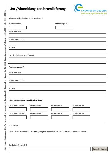 um- undabmeldeformularals pdf-datei - EVDB AG