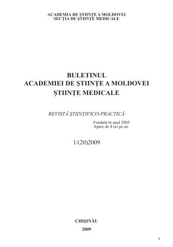 1 fisier nr 1 2009.indd - Academia de ÅtiinÅ£e a Moldovei