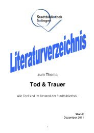 Tod & Trauer - Palliatives Hospiz Solingen