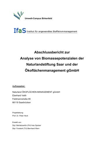 Abschlussbericht zur Analyse von Biomassepotenzialen ... - MULLE