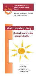 Kindertrauergruppe »Sonnenstrahl - Ambulanter Hospiz- und ...