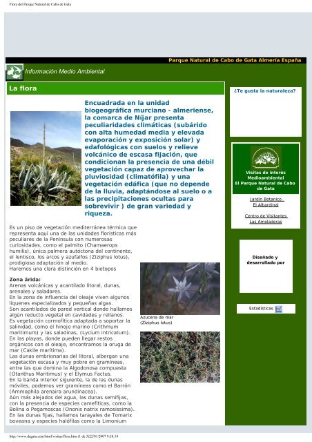 Flora del Parque Natural de Cabo de Gata - Aulados.net