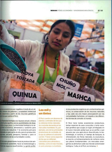 Perú: Economía y diversidad biológica - CDAM - Ministerio del ...