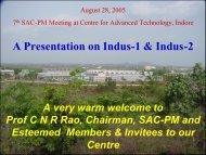 A Presentation on Indus-1 & Indus-2 - Raja Ramanna Centre for ...