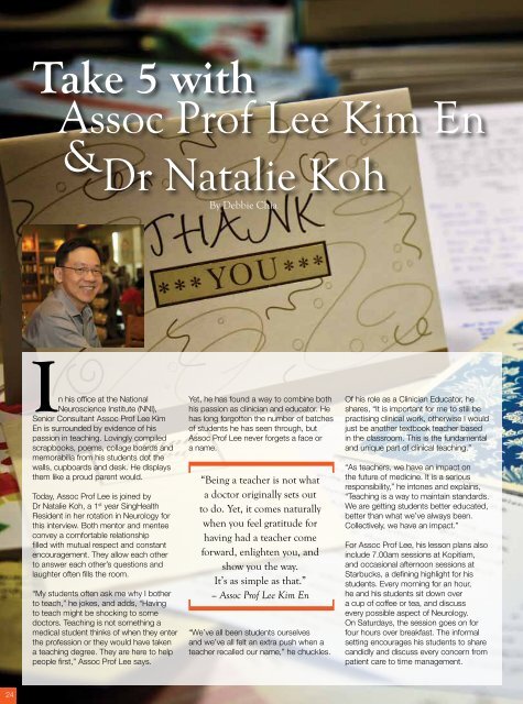 Take 5 with Assoc prof lee Kim en dr natalie Koh & - SingHealth ...