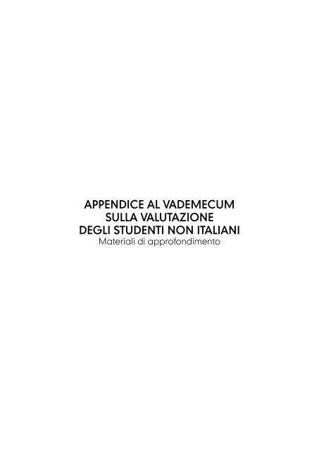 APPENDICE AL VADEMECUM SULLA ... - Vannini Editrice