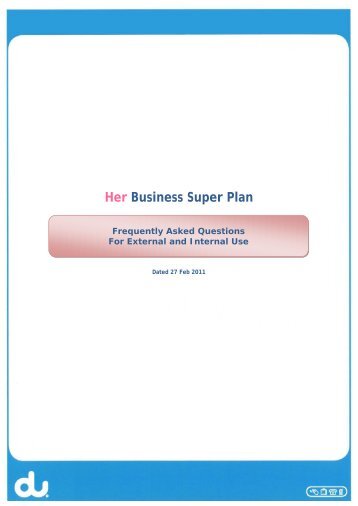 Her Business Super Plan - Du