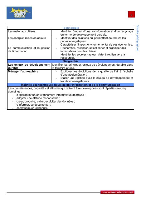 Le livret complet - Clim City - Cap Sciences