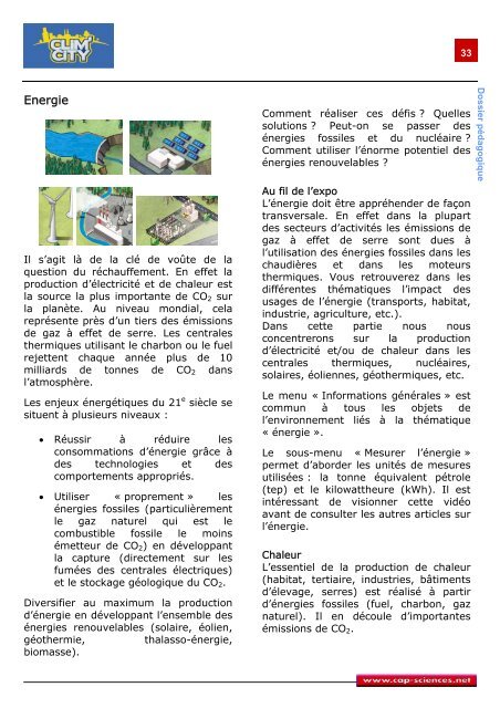 Le livret complet - Clim City - Cap Sciences