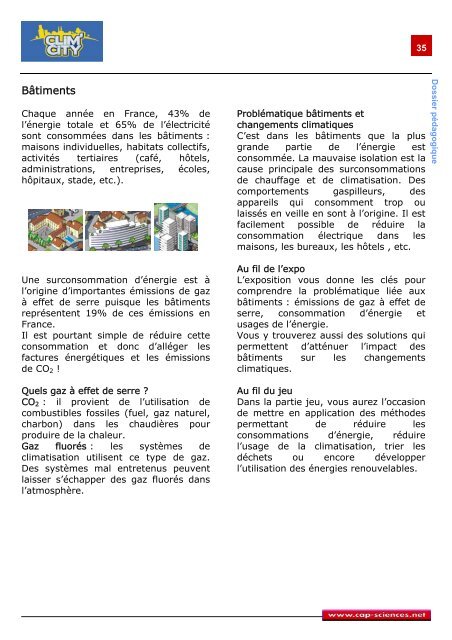 Le livret complet - Clim City - Cap Sciences