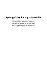 Synergy/DE Quick Migration Guide - Synergex