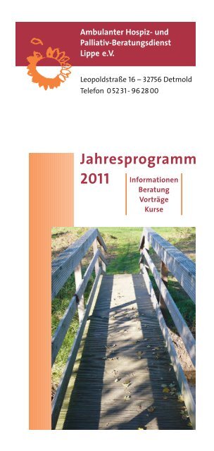Jahresprogramm 2011 Informationen - Ambulanter Hospiz- und ...