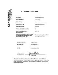 COURSE OUTLINE - Continuing Education Courses and Programs ...