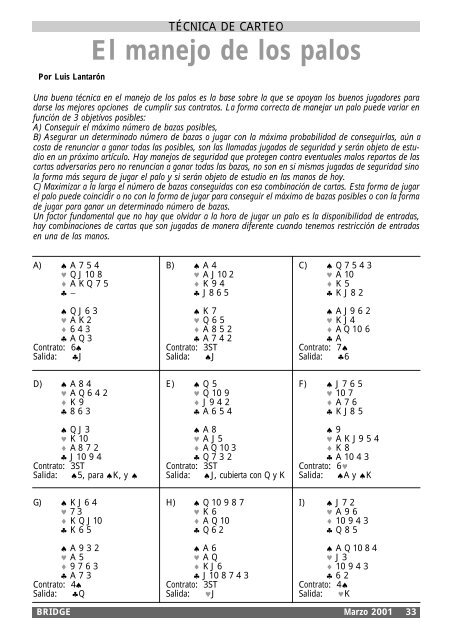 Carta del Presidente - Asociación Española de Bridge