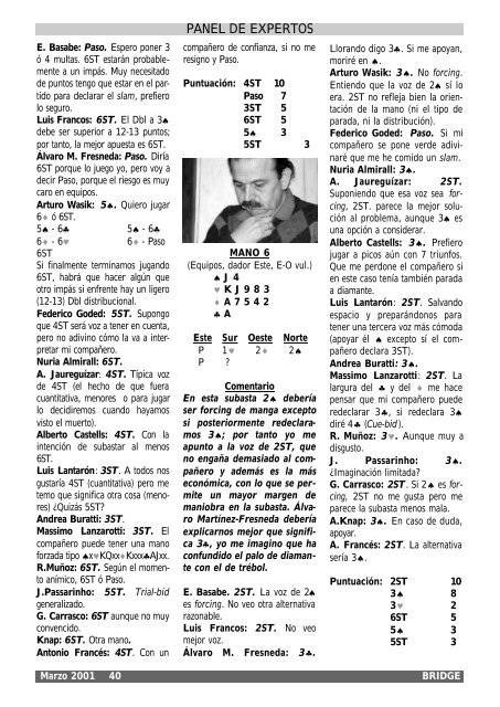 Carta del Presidente - Asociación Española de Bridge