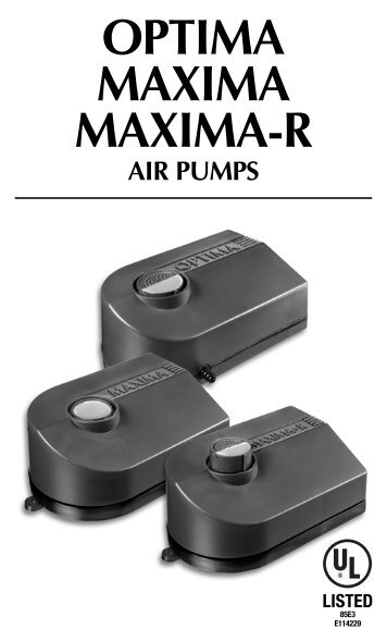 optima maxima maxima-r air pumps - Rolf C. Hagen Inc.