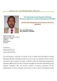 The Federal Democratic Republic of Ethiopia Ministry of ... - DRMFSS