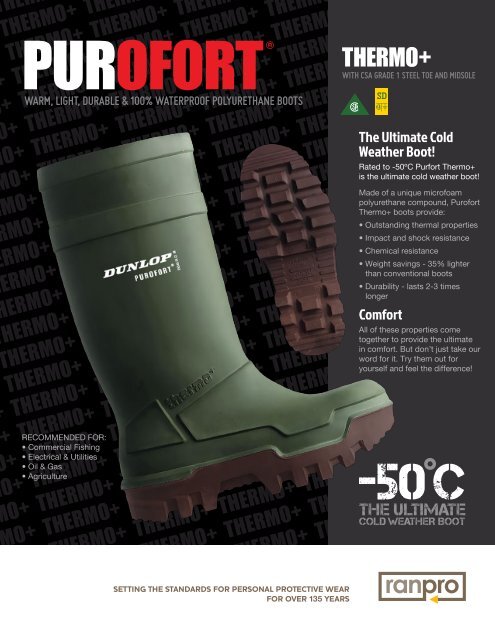 dunlop purofort thermo plus orange