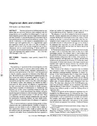 Vegetarian diets and childrenâ2 - American Journal of Clinical Nutrition