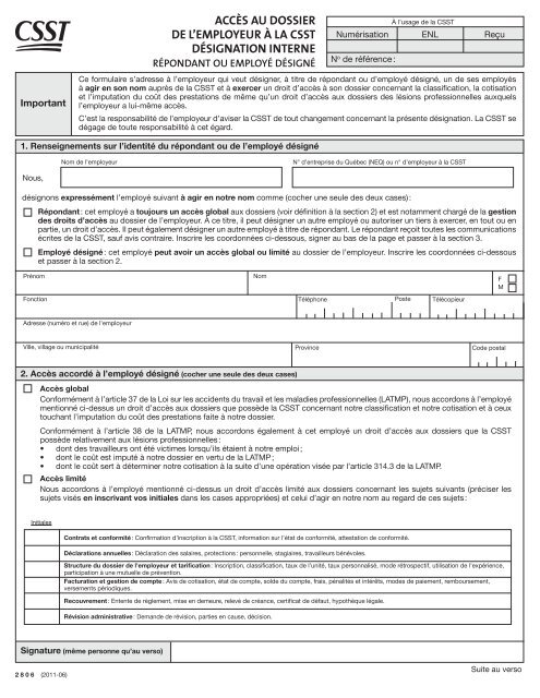 Inscription À La Csst: Demande Csst – DFXDX