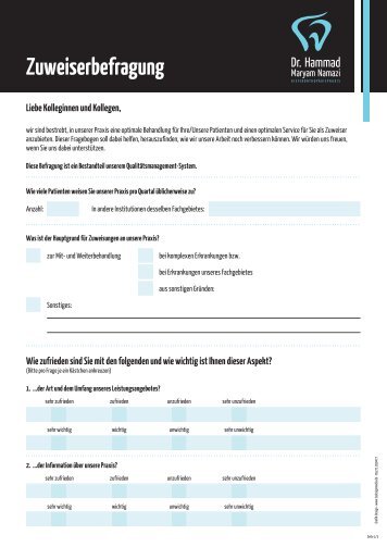 Fragebogen - Zuweiserbefragung - 1.cdr - Imedo