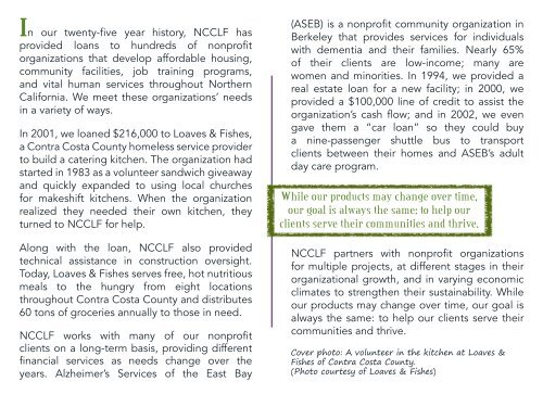 NCCLF's 2012 Annual Report - Northern California Community ...