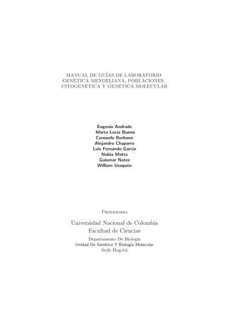 PDF Facultad de Ciencias Universidad Nacional de Colombia