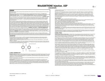 MitoXANTRONE Injection, USP - Hospira