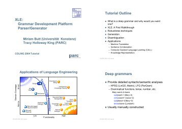 Grammar Development Platform Parser/Generator - Universität ...