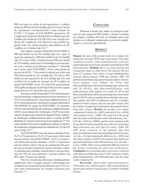 nº 4 - Julho / Agosto 2010 - Sociedade Brasileira de Oftalmologia
