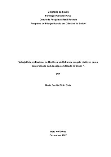 MinistÃ©rio da SaÃºde FundaÃ§Ã£o Oswaldo Cruz Centro de ... - Fiocruz