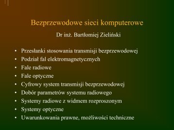 Bezprzewodowe media transmisyjne - ZMiTAC