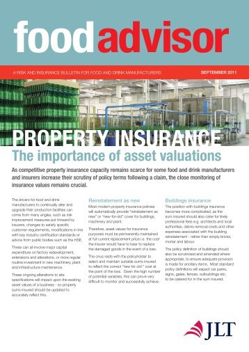 Property Insurance - The importance of asset valuations - JLT