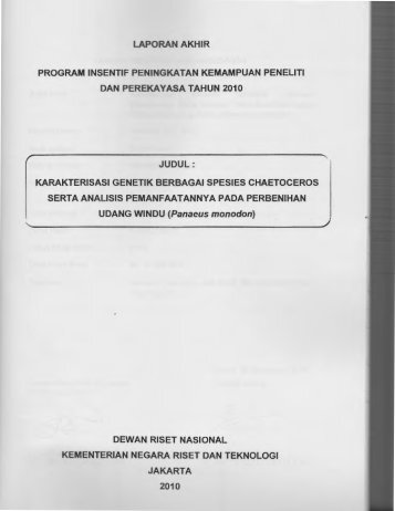 laporan akhir program insentif peningkatan kemampuan ... - KM Ristek