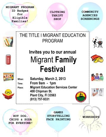 Migrant Family Festival - Florida Migrant Education Program - The ...