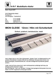 IMON GLEISE 12mm / H0m mit Schotterbett Einfach, praktisch - HRF