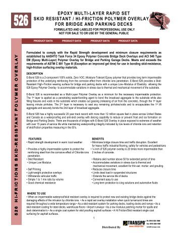 Proposed Material Safety Product Data Sheet - Transpo Industries, Inc.