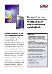 Ticket-System - GSD Software mbH