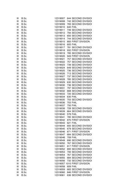 EXAM_CODE PARTEXAMNAME ROLL_NO ... - Vidyavision.com