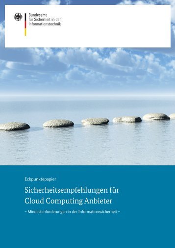 Sicherheitsempfehlungen für Cloud Computing Anbieter