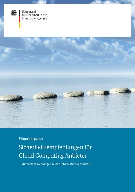 Sicherheitsempfehlungen für Cloud Computing Anbieter