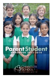 ParentâStudent Handbook - The Chandler School