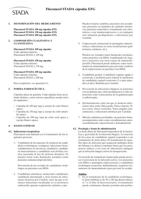 Fluconazol Stada 150 Mg Capsulas Efg
