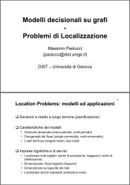 Problemi di Localizzazione - Massimo Paolucci